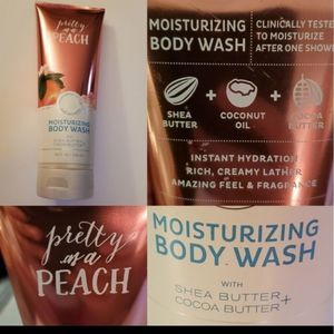 NEW BODY & BODY WORKS PRETTY PEACH MOISTURIZING BODY WASH LARGE 10 OZ